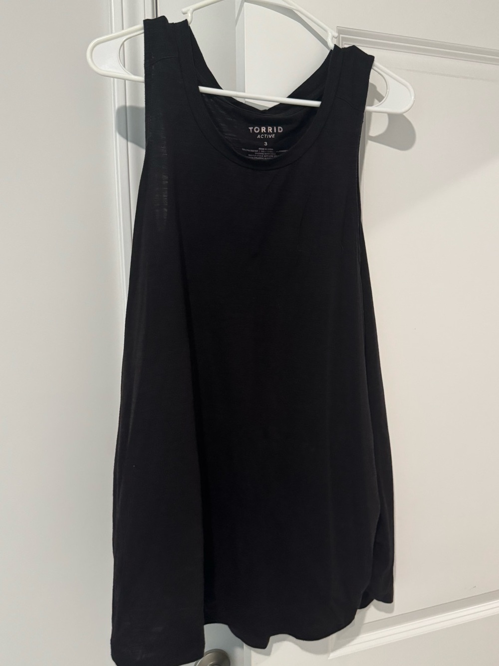 torrid Black Muscle Tank with Racerback